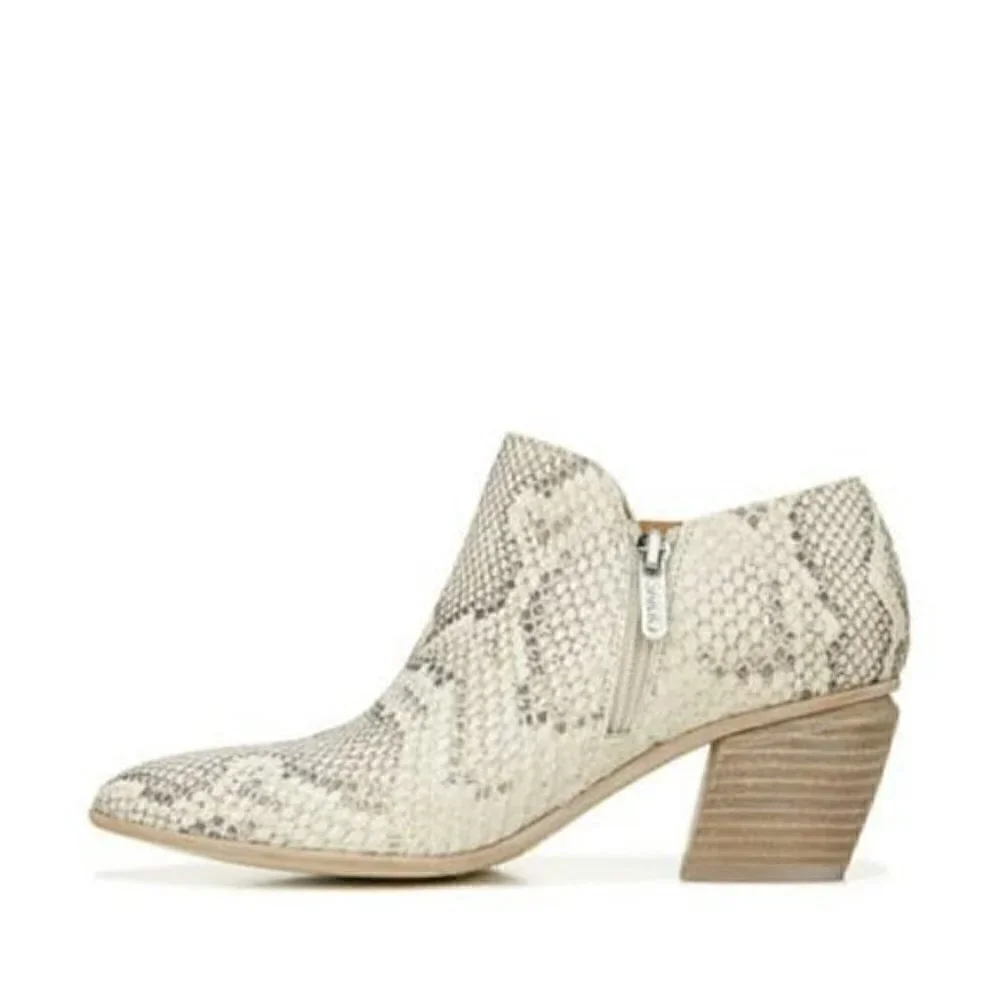 Sarto By Franco Karson Leather Snakeskin Embossed Bootie Size 5.5